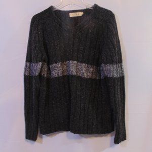 NOBA 1950 Men's made in Italy Wool Blend Crewneck SWEATER, Sz Large DRK Gray